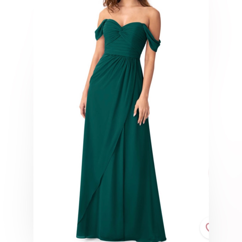 Azazie Mille Dress in Pine